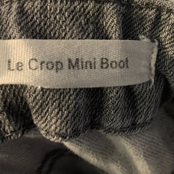 Frame Women's Le Crop Mini Boot Flared Jeans Size 26 Washed Black Slim Indie - Picture 6 of 9